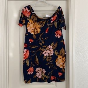 French Grey Shift Maternity Dress